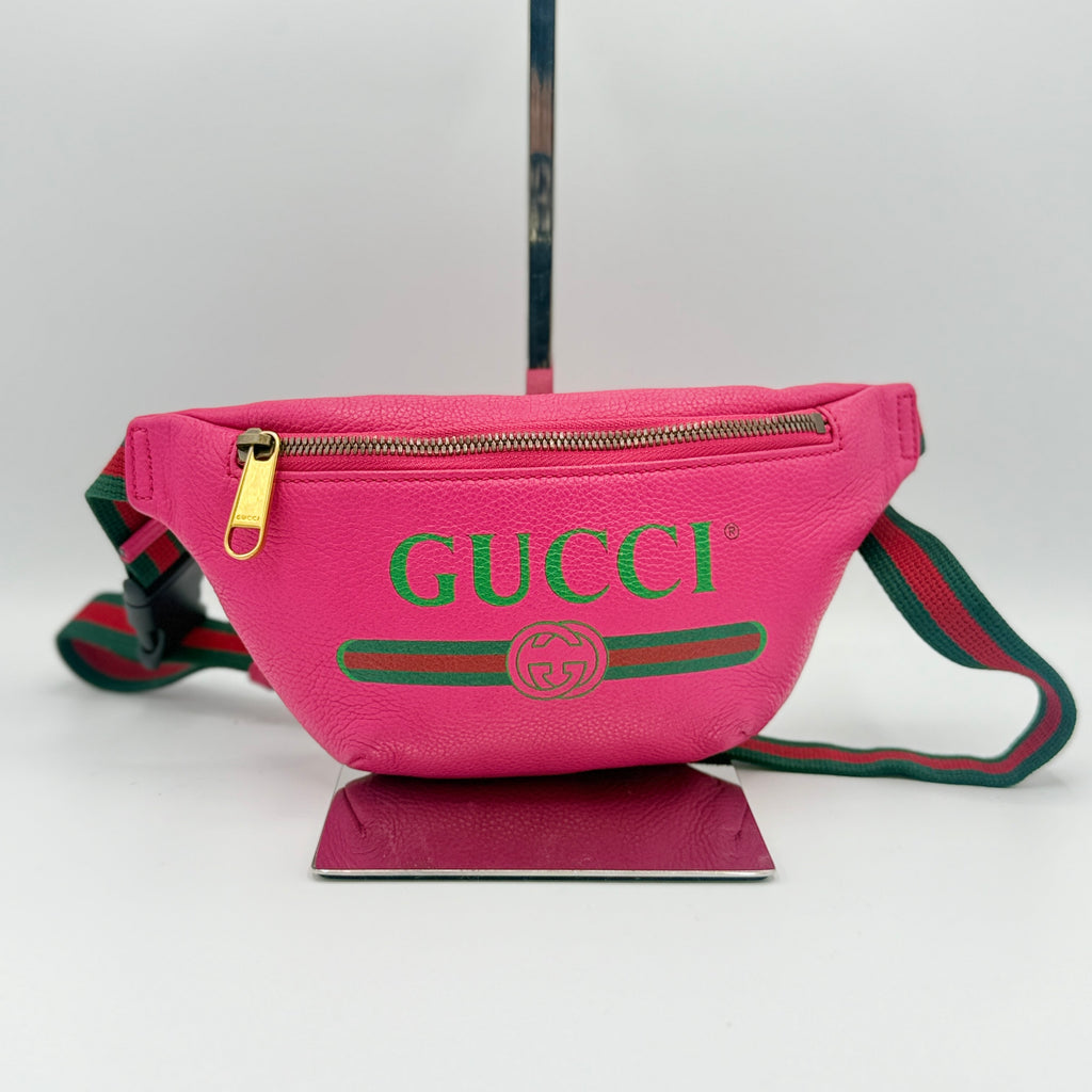 Logo Belt Bag Printed Leather Small