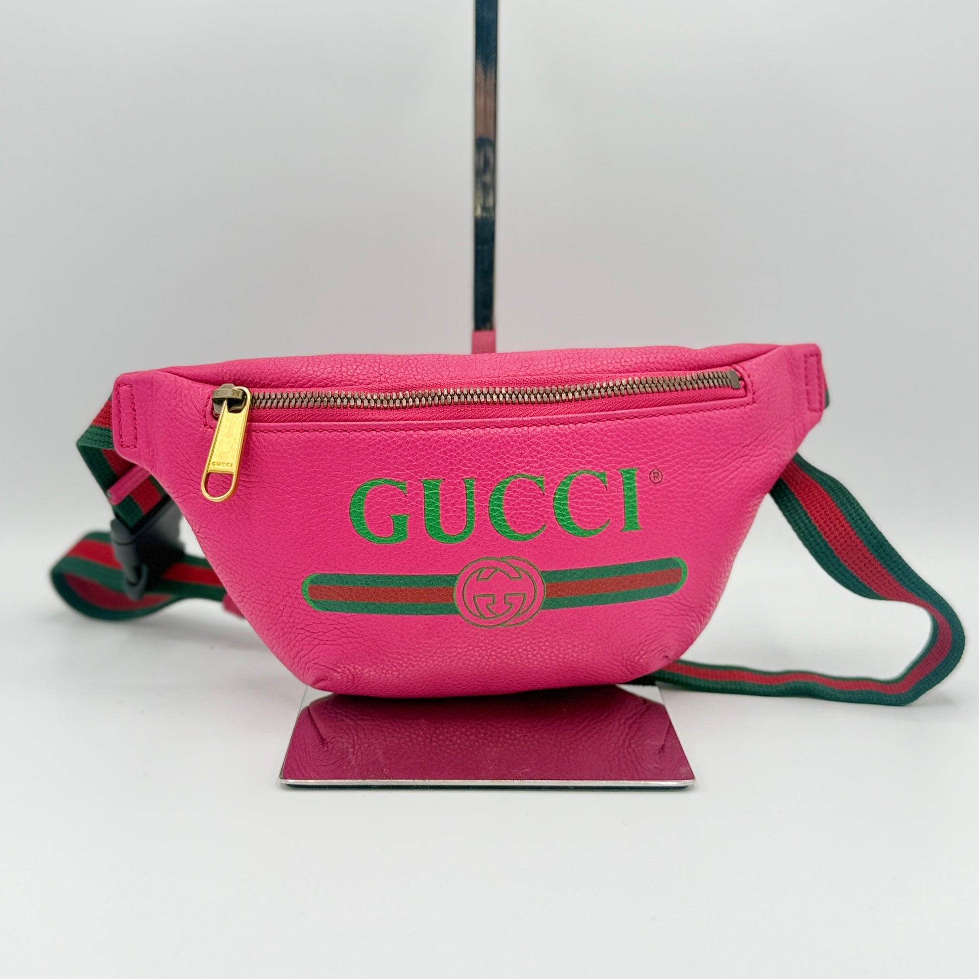 Logo Belt Bag Printed Leather Small