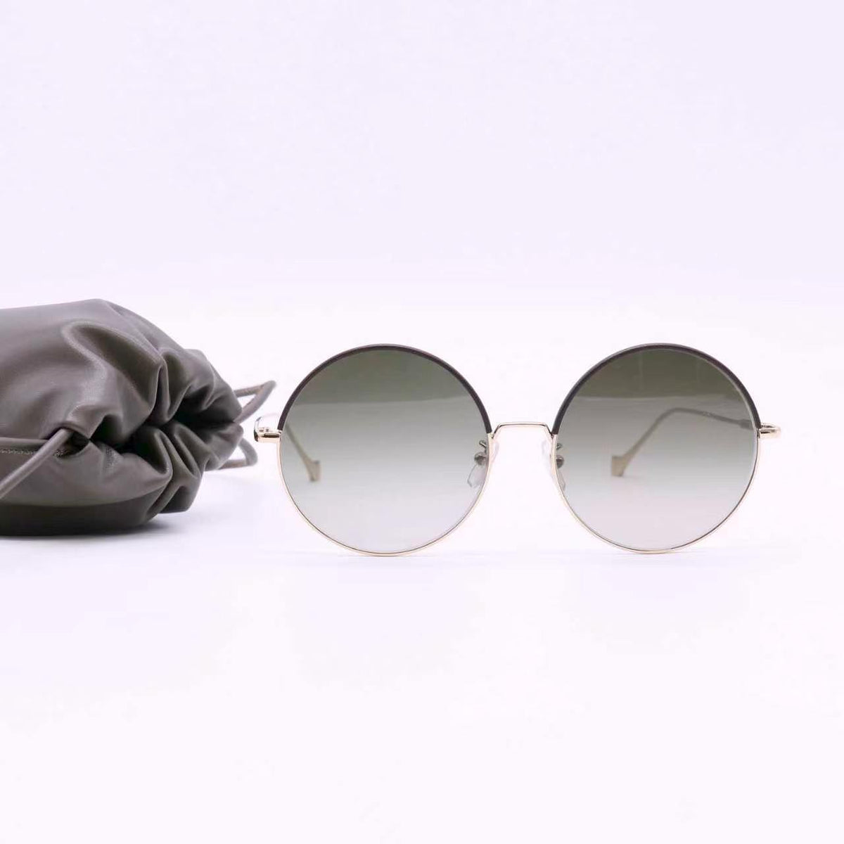 Round Sunglasses Gold twins LDJ6803