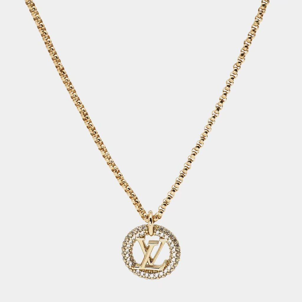 Louis Vuitton Metal Crystal Louise By Night Necklace Twins LDJ3937