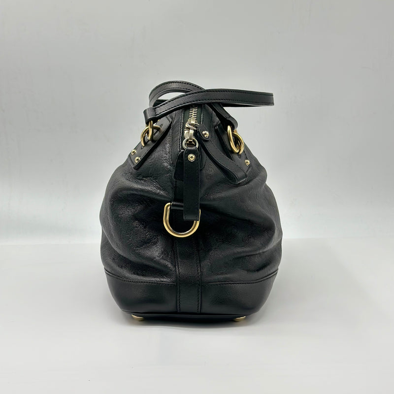 Gucci GG Charm Convertible Dome Satchel Python Large