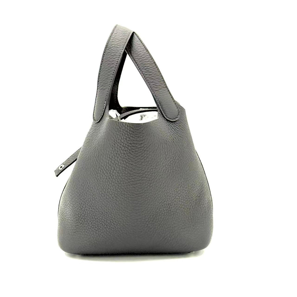 Picotin 18 Lock Bag Clemence 85 Ardoise Palladium Hardware