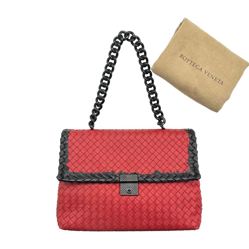 Intrecciato Olympia Chain Shoulder Bag Twins
