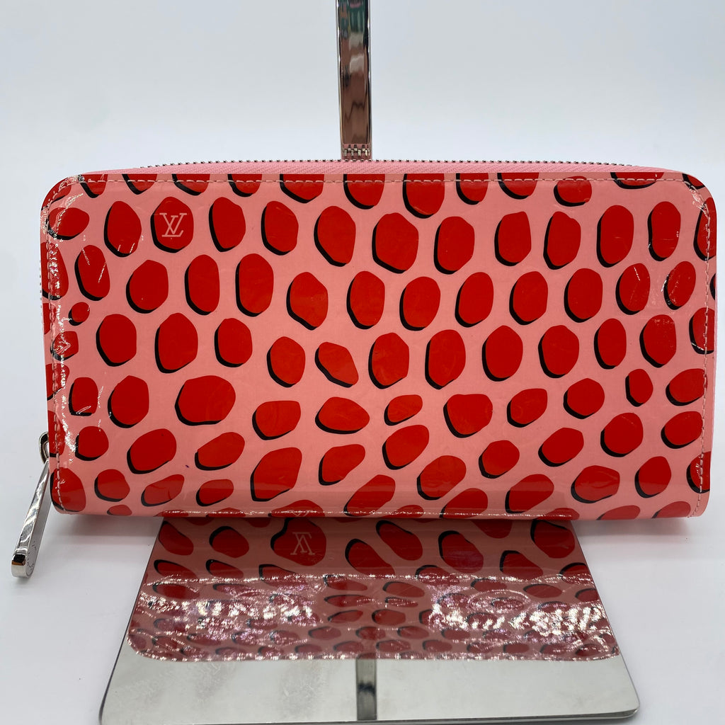 Limited Edition Sugar Poppy Monogram Vernis Zippy Jungle Dots Wallet