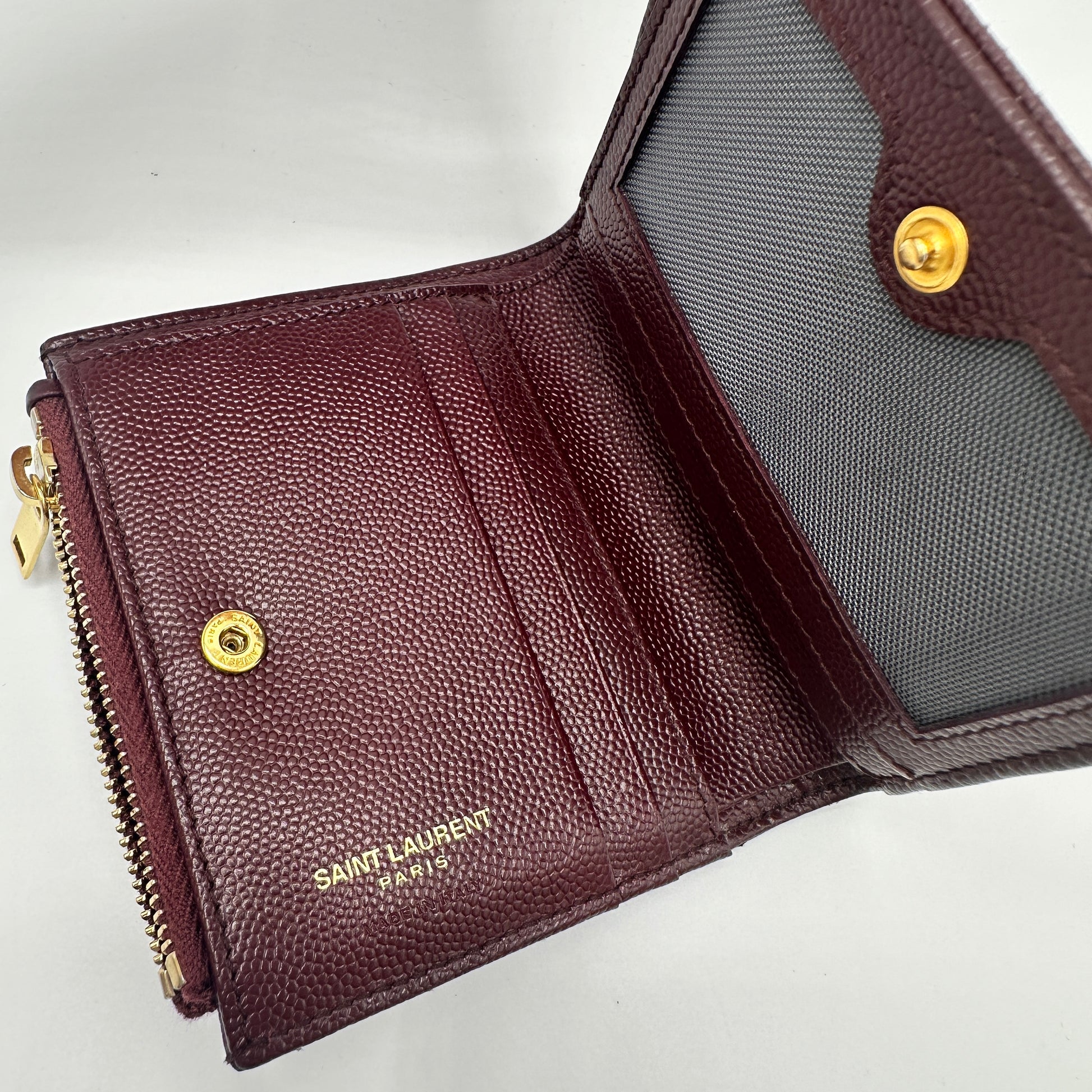 Grain De Poudre Matelasse Chevron Monogram Zipped Card Case Rouge Legion For Gisel