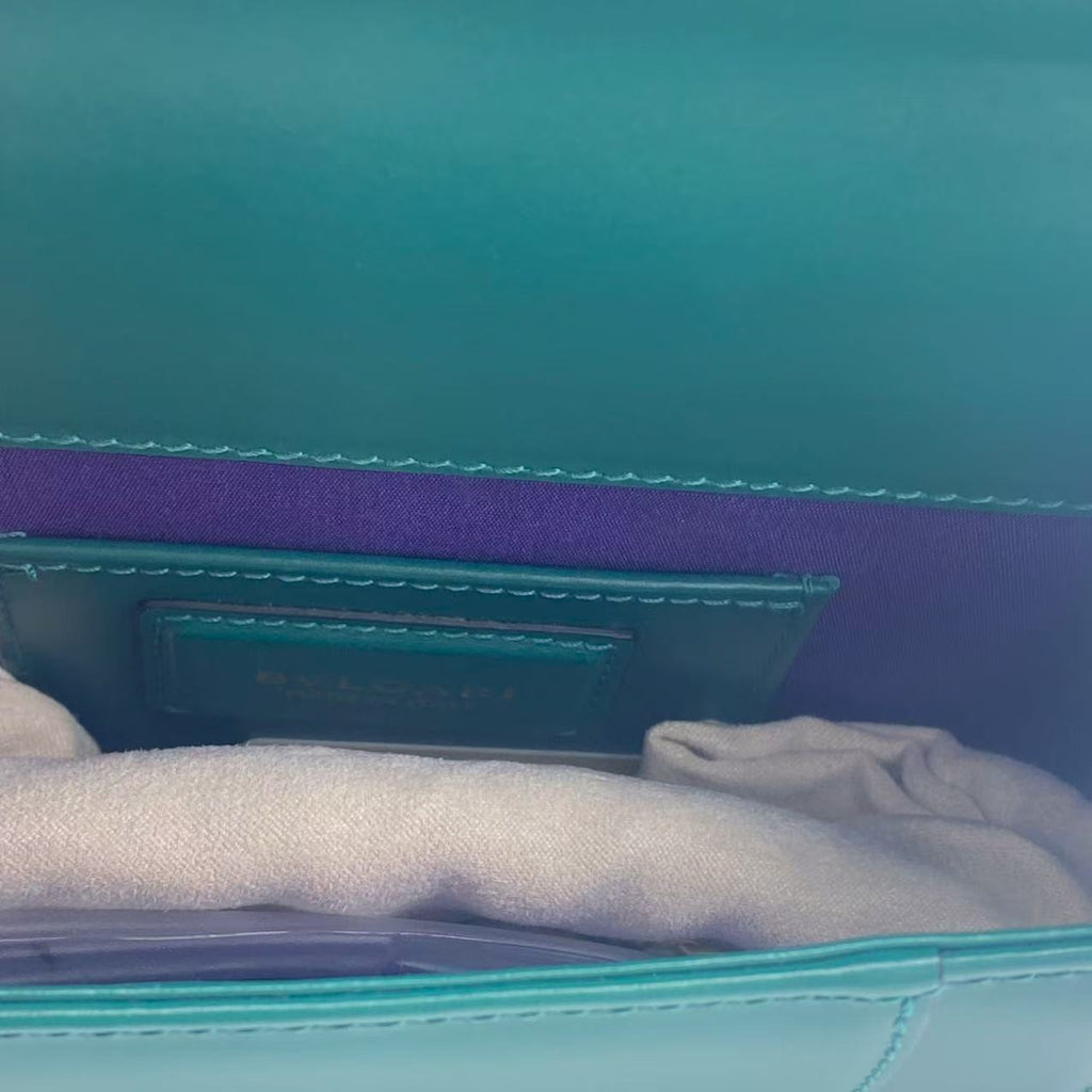 Bvlgari  Calfskin Serpenti Forever Shoulder Bag Tropical Turquoise