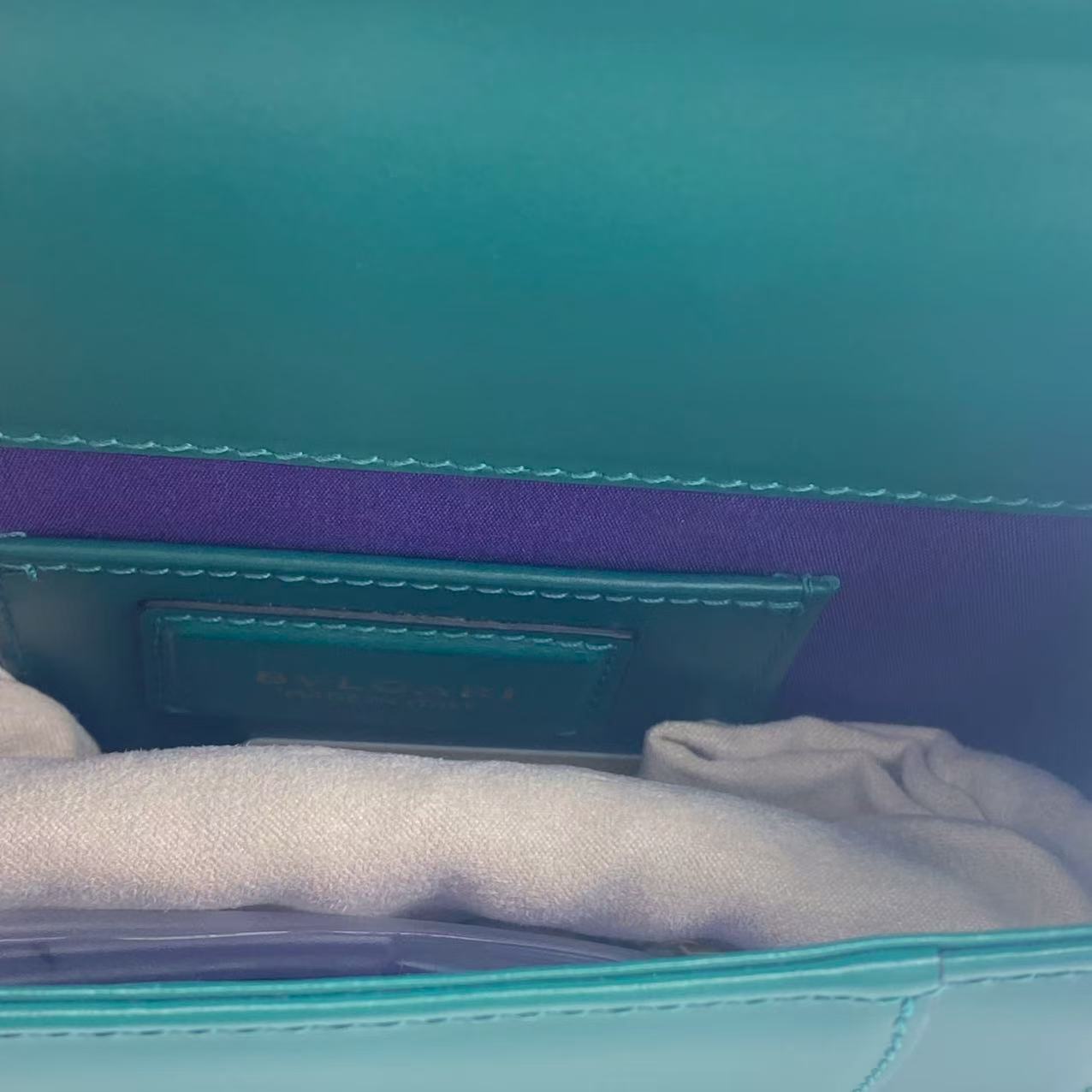 Bvlgari  Calfskin Serpenti Forever Shoulder Bag Tropical Turquoise