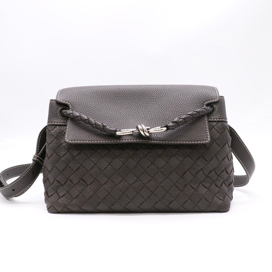 Bottega Veneta Andiamo Intrecciato Leather Shoulder Bag Twins LDJ5740