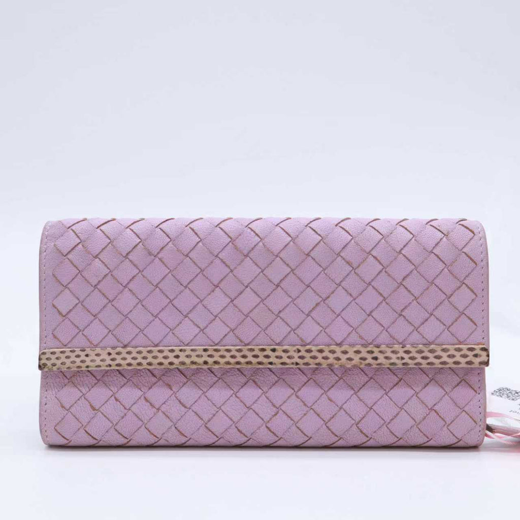 Bottega Veneta Nappa Intrecciato Continental Flap Wallet Twins W23025