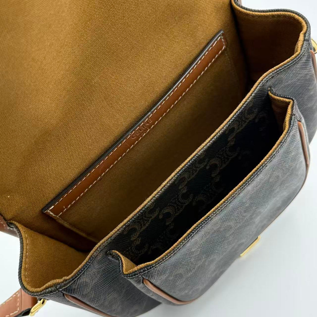 Folco Bag Triomphe Coated Canvas Large
