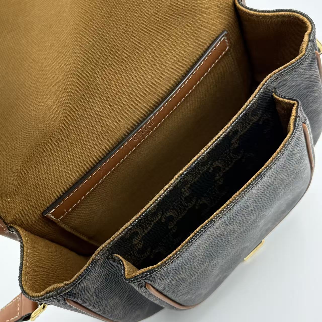 Folco Bag Triomphe Coated Canvas Large