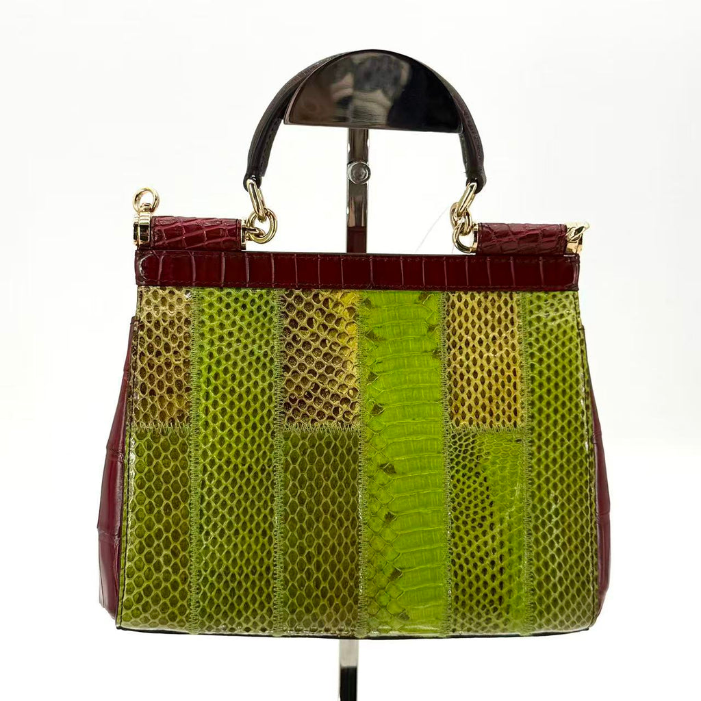 Miss Sicily Bag Python and Crocodile Small