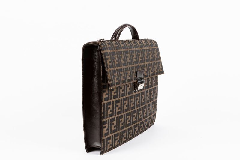 Limtied Edition Briefcase Zucca Canvas twins