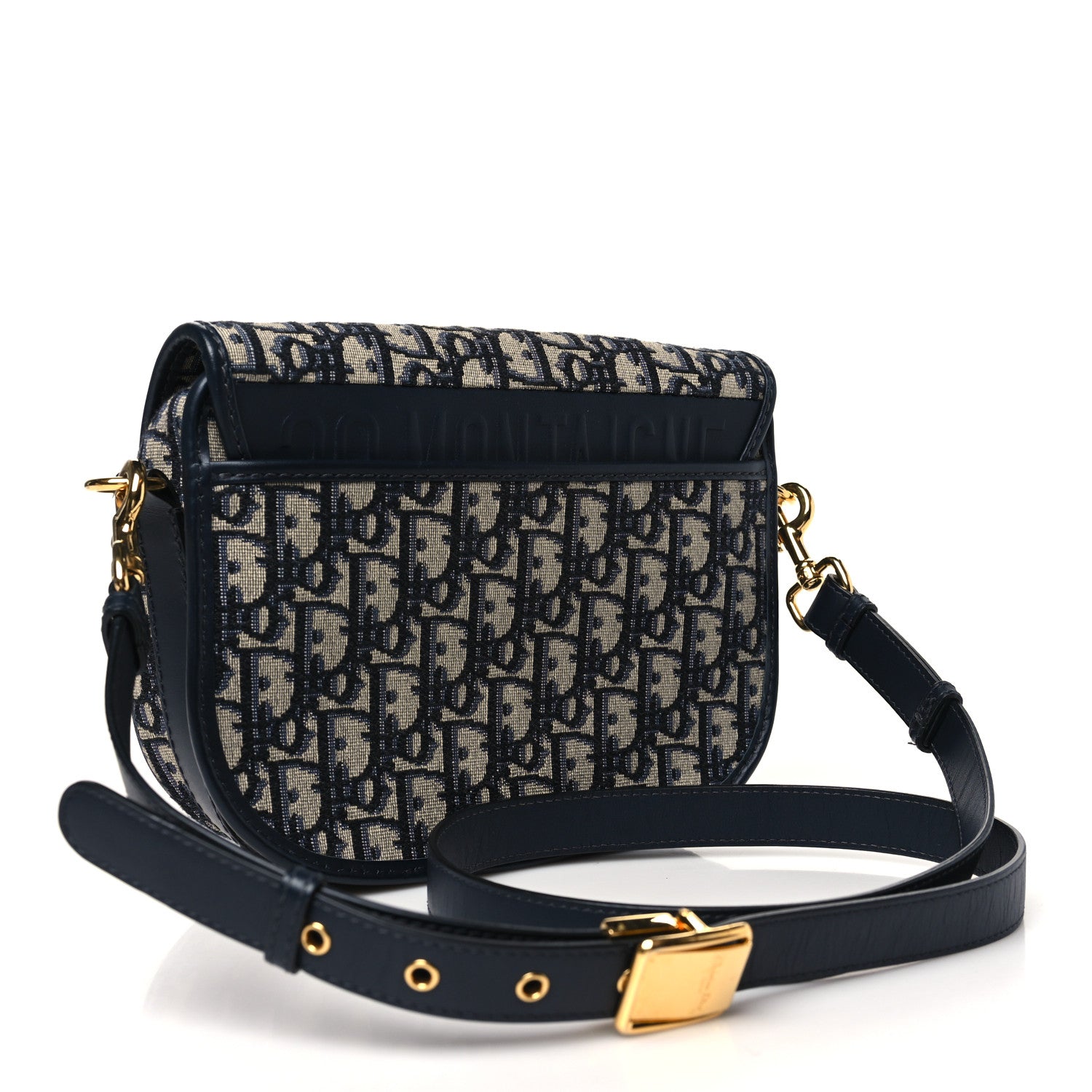Oblique Medium Bobby Flap Shoulder Bag Blue Twins