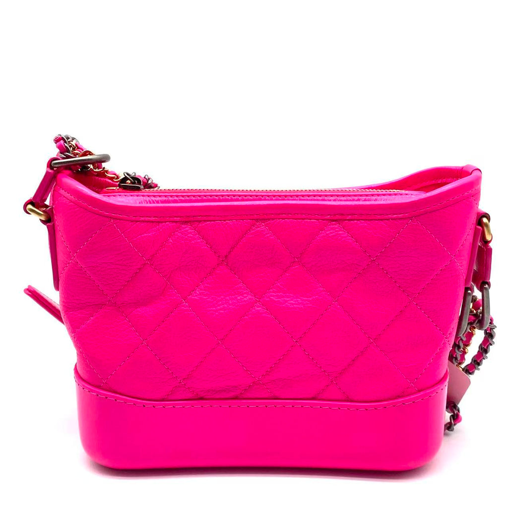 Gabrielle Hobo Quilted Goatskin and Patent Small