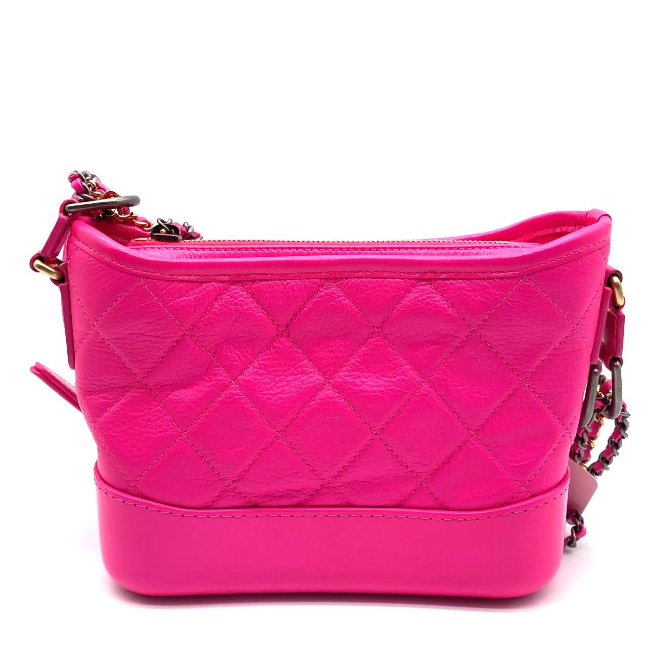 Gabrielle Hobo Quilted Goatskin and Patent Small