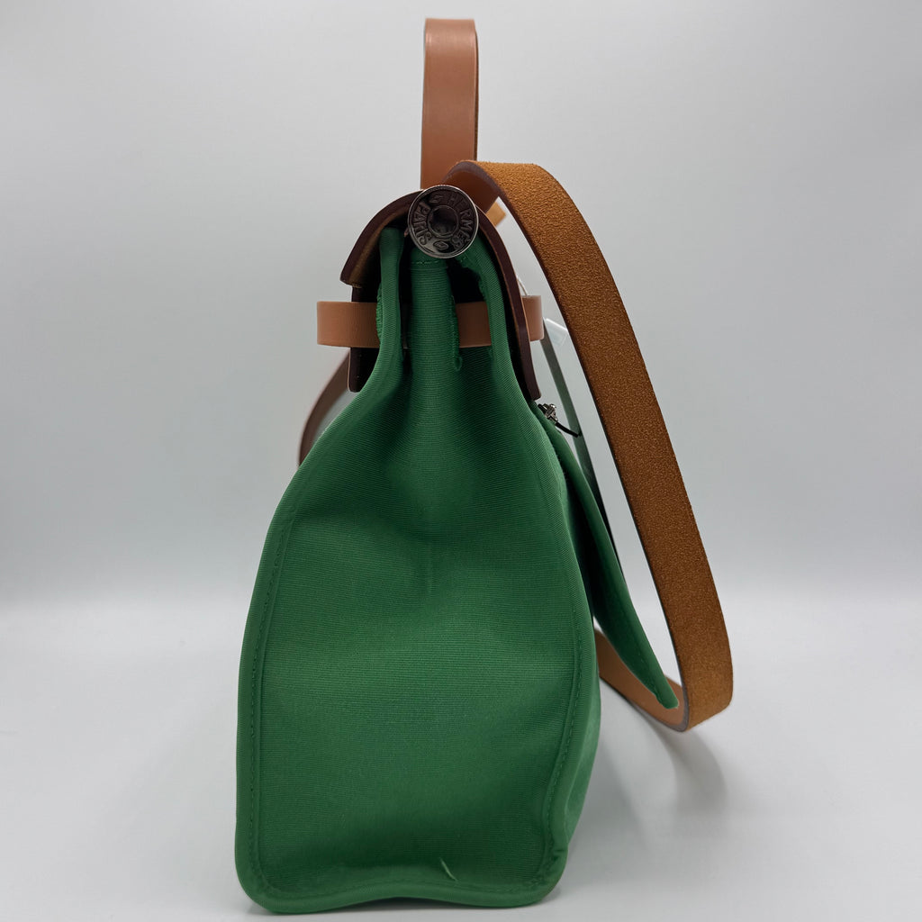 Hermes Herbag Zip Leather and Toile 31