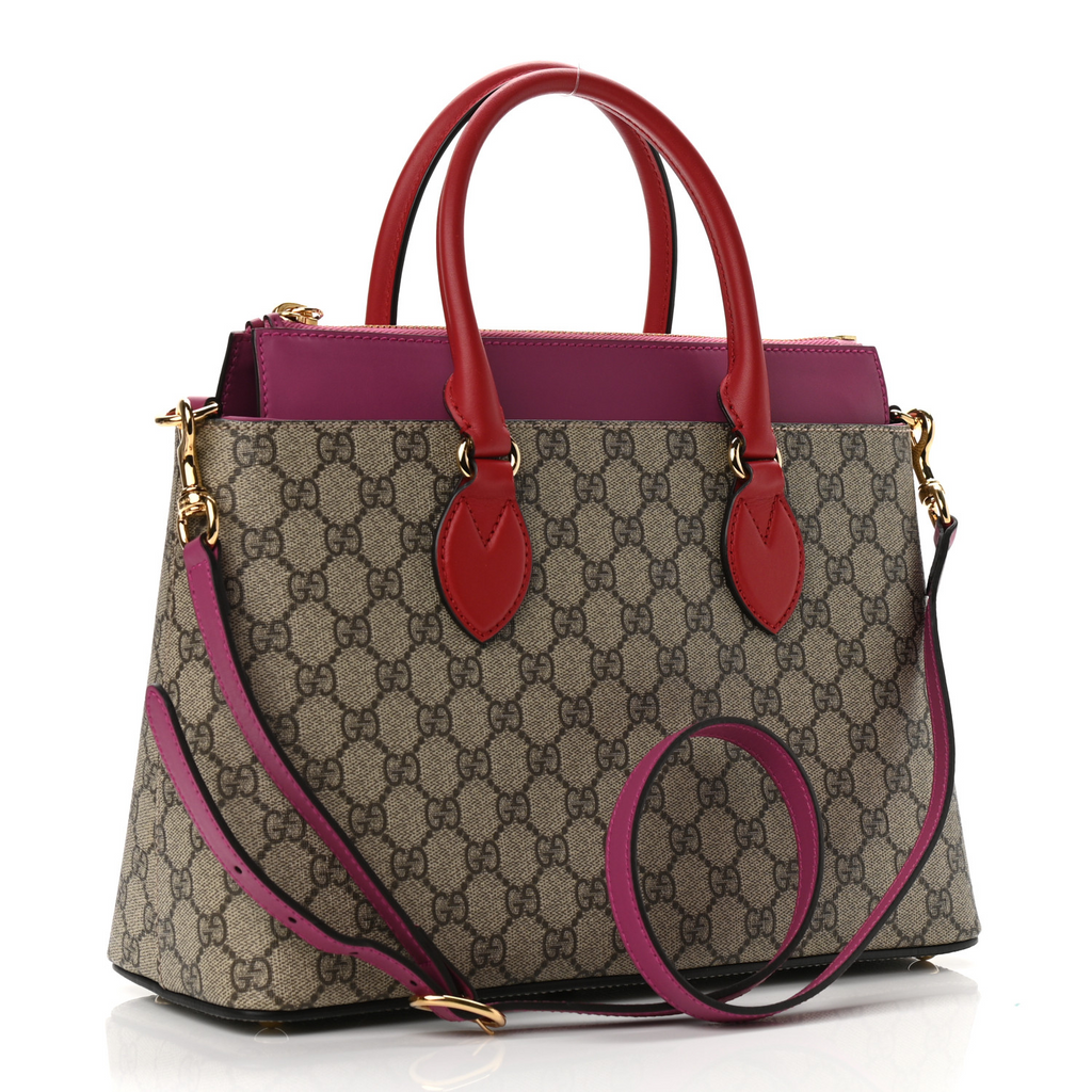 Linea A Convertible Tote GG Coated Canvas Small Twins