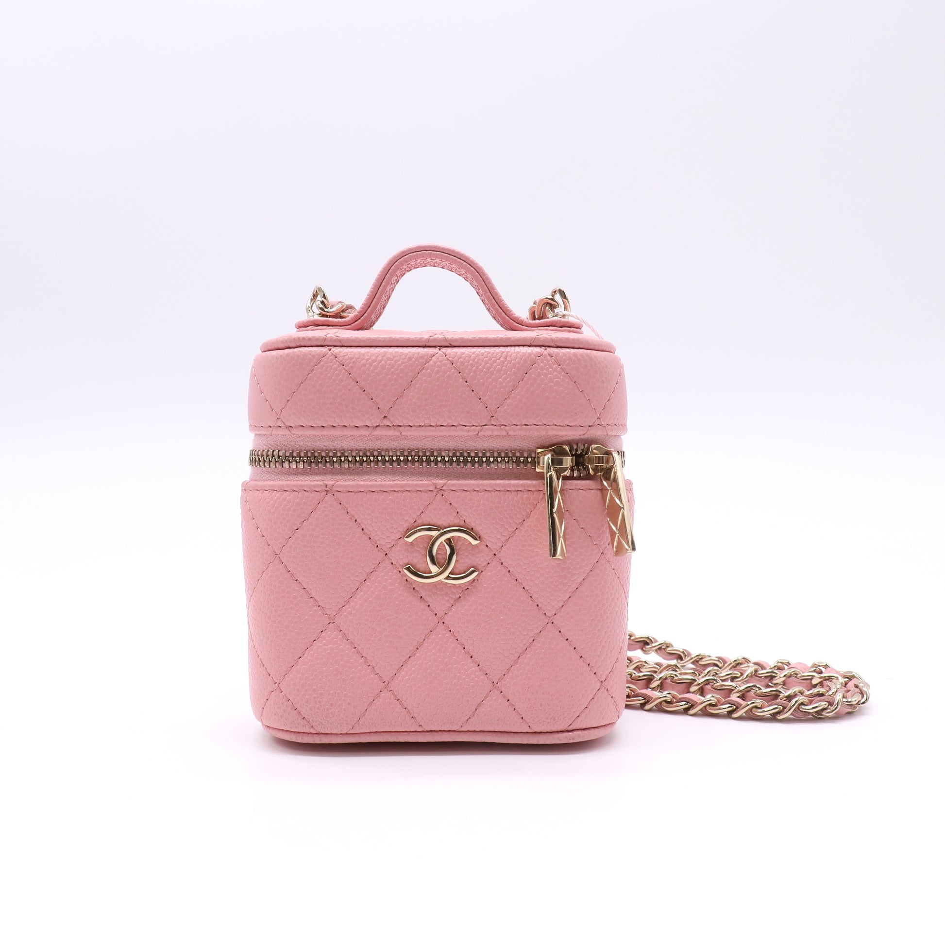 Chanel Mini Top Handle Vanity Case with Chain twins LDZ634