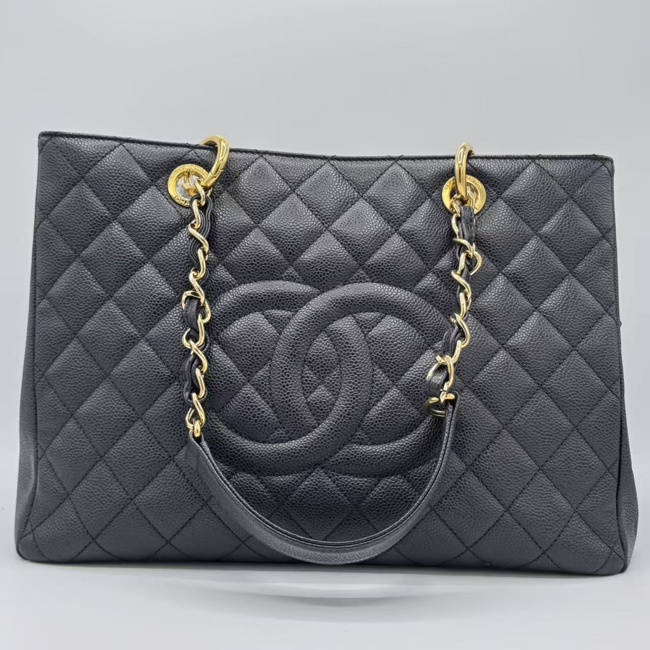 Chanel Grand Shopping Tote Quilted Caviar