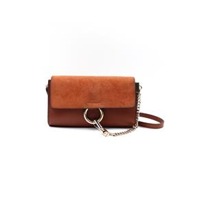 Suede Calfskin Medium Faye Shoulder Bag