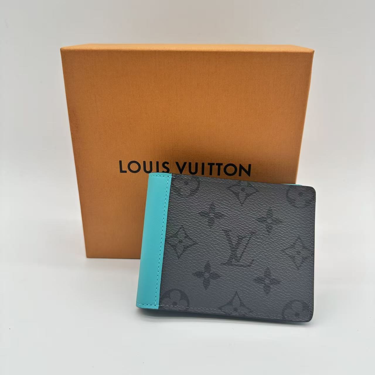 Monogram Eclipse Reverse Canvas Wallet Turquoise