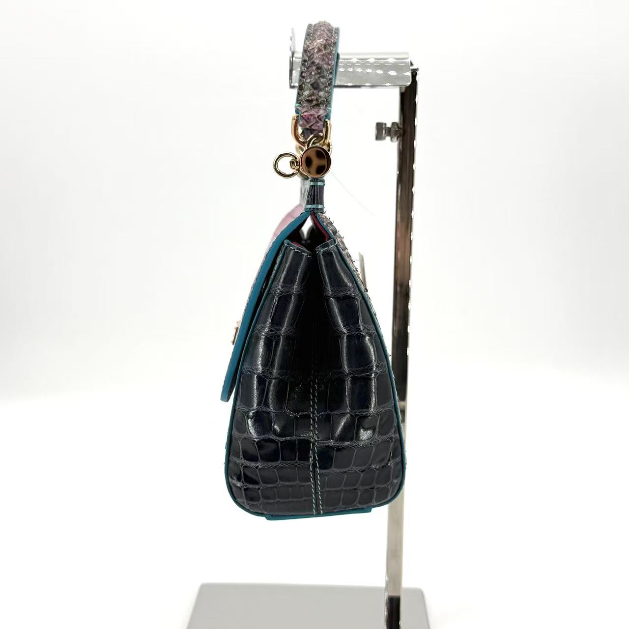 Miss Sicily Bag Python and Crocodile Small