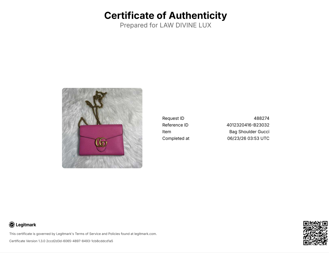 GG Marmont Chain Wallet Leather Mini Twins B23032