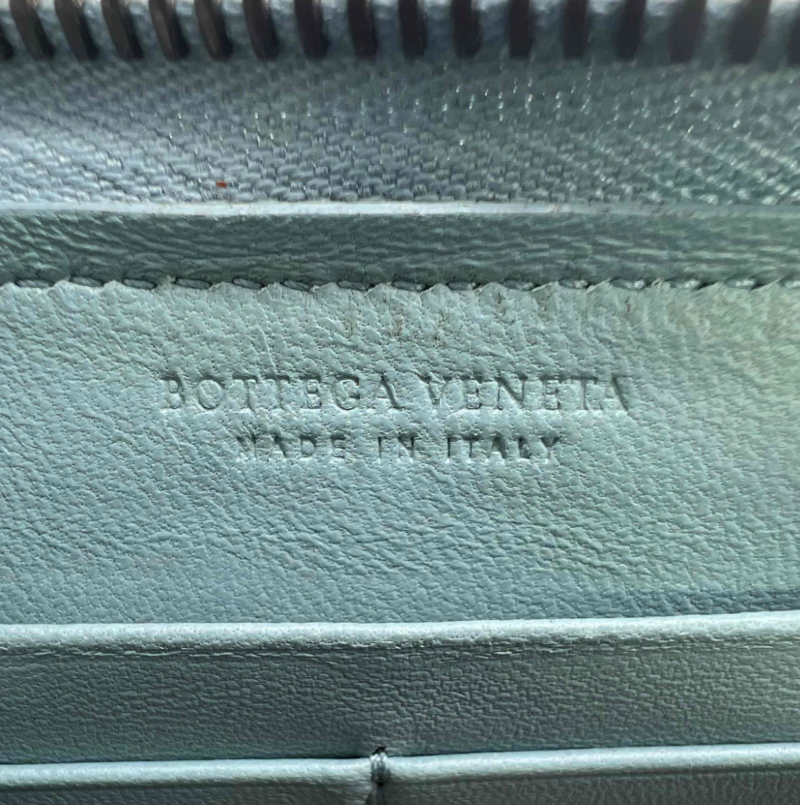 Bottega Veneta Intrecciato Leather Long Wallet Blue W23311
