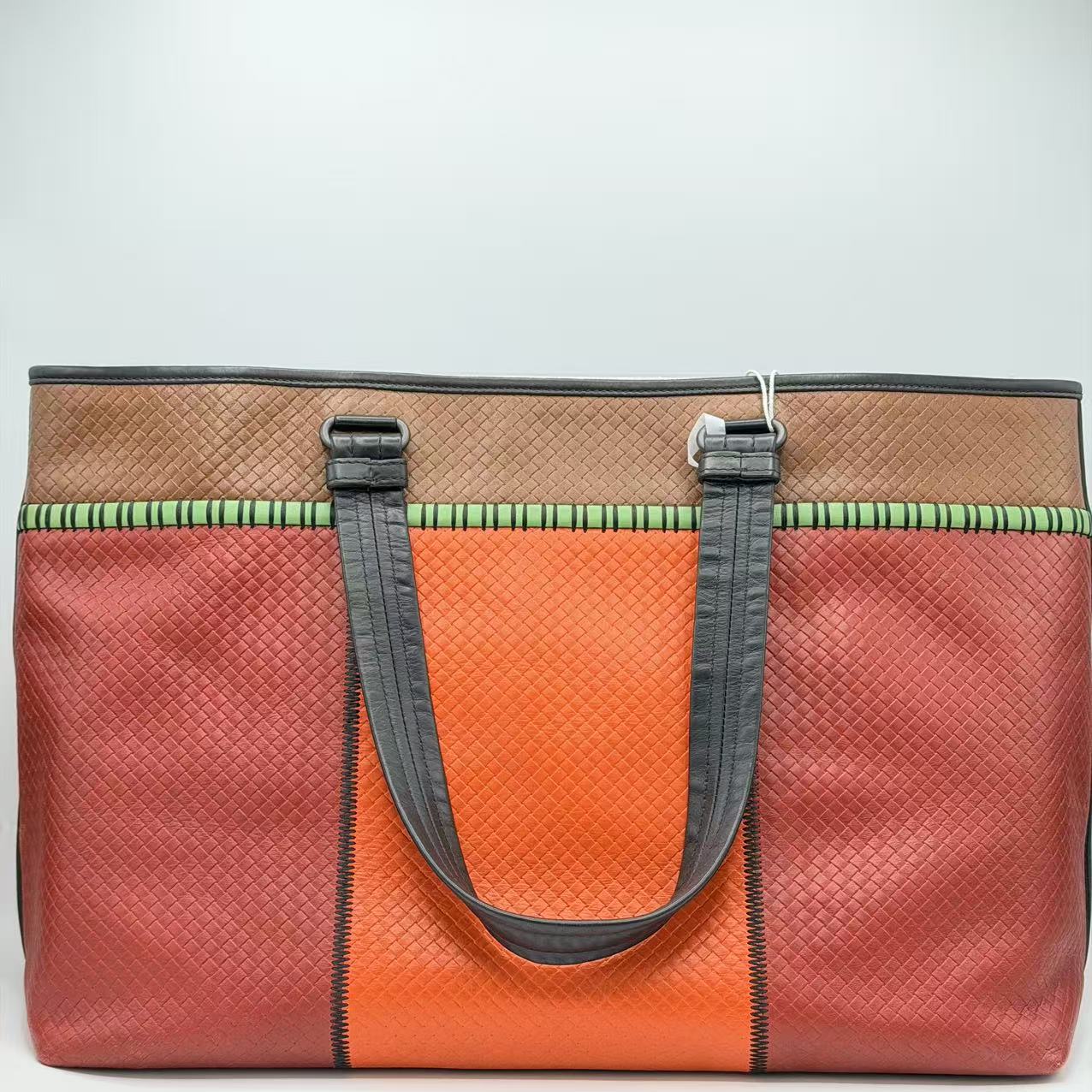 intrecciato-detailed calf leather tote
