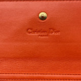 Christian Dior Orange Lady Dior Rendezvous Chain Wallet