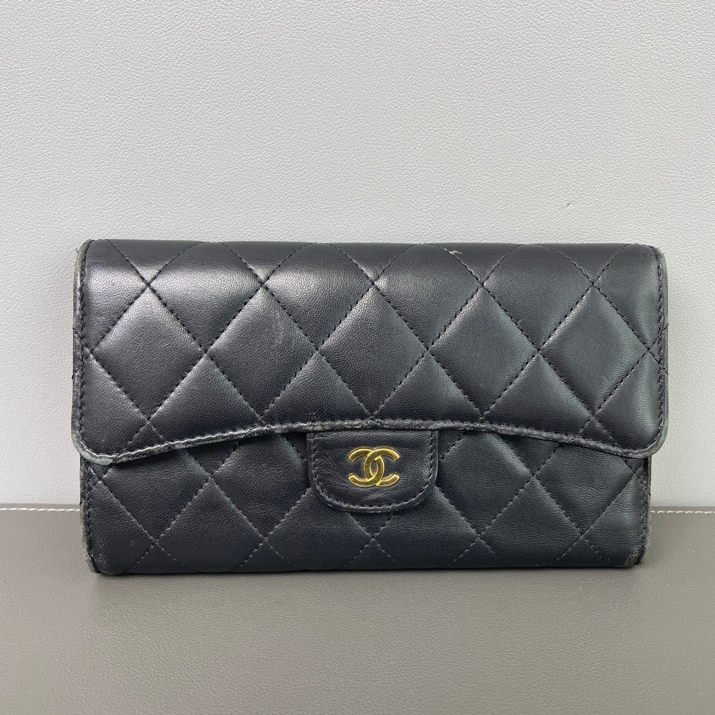 L-Flap Wallet Quilted Lambskin Long Twins LDJ3192