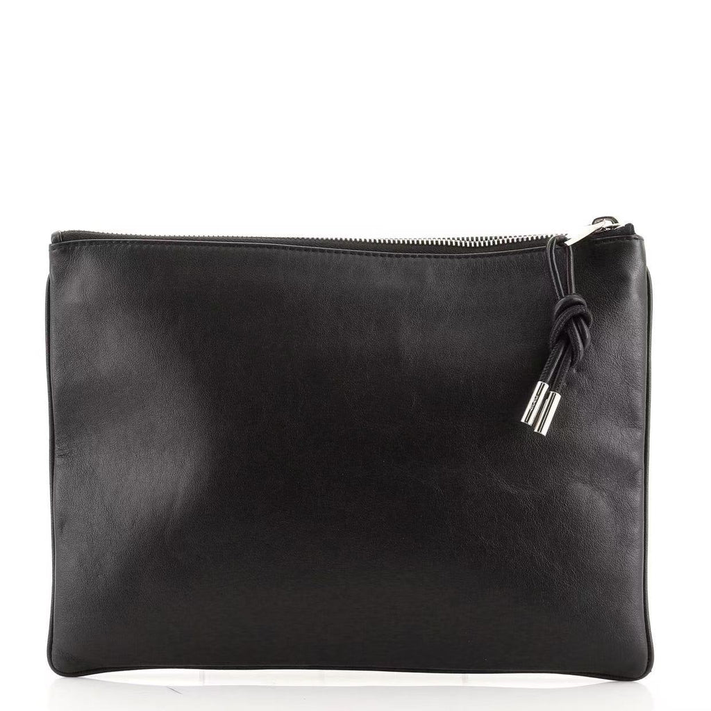 KAWS Zip Pouch Embossed Leather Twins