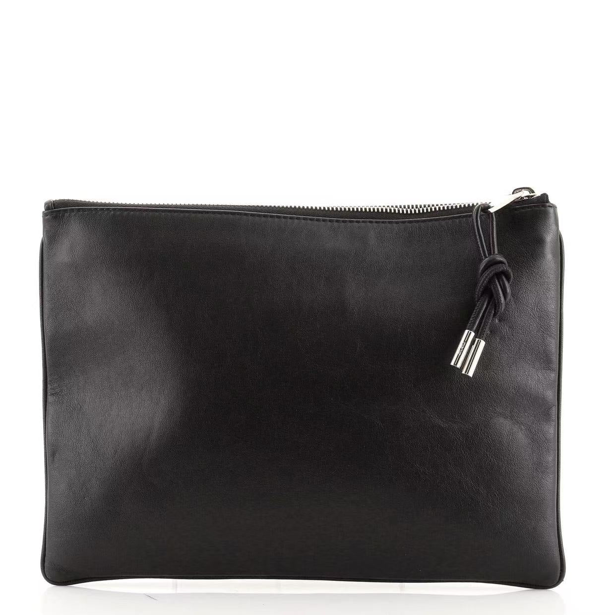 KAWS Zip Pouch Embossed Leather Twins