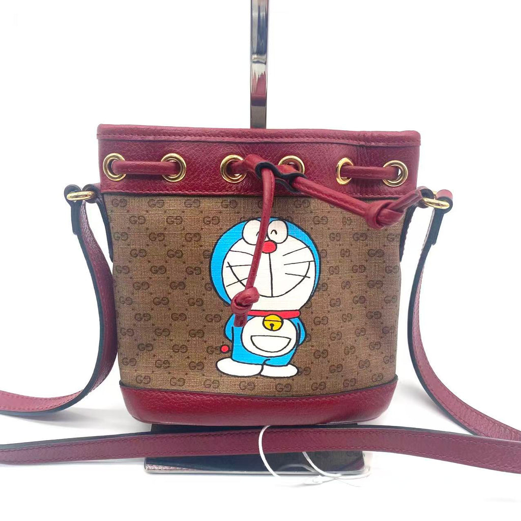 Doraemon Bucket Bag Printed Mini GG Coated Canvas Mini