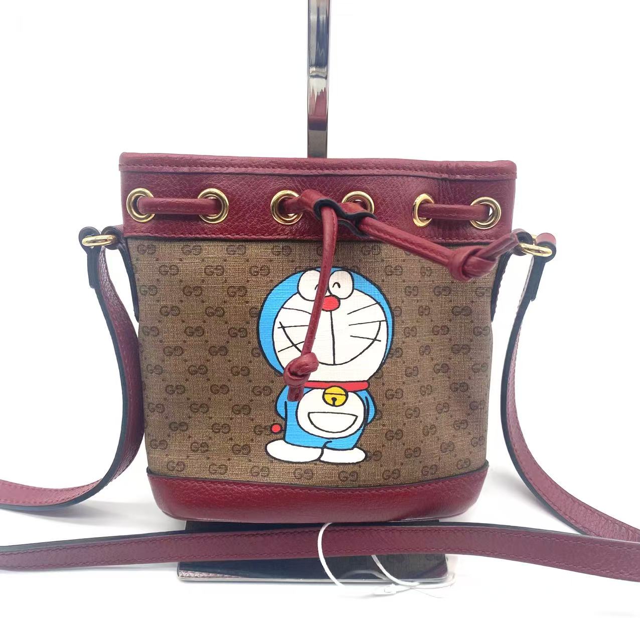 Doraemon Bucket Bag Printed Mini GG Coated Canvas Mini