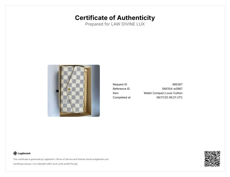 Damier Azur Sarah Wallet NM