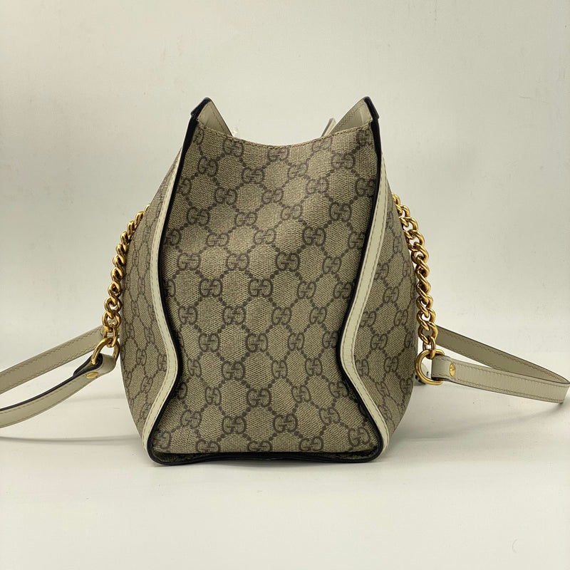 Gucci Padlock Chain Tote GG Coated Canvas Medium