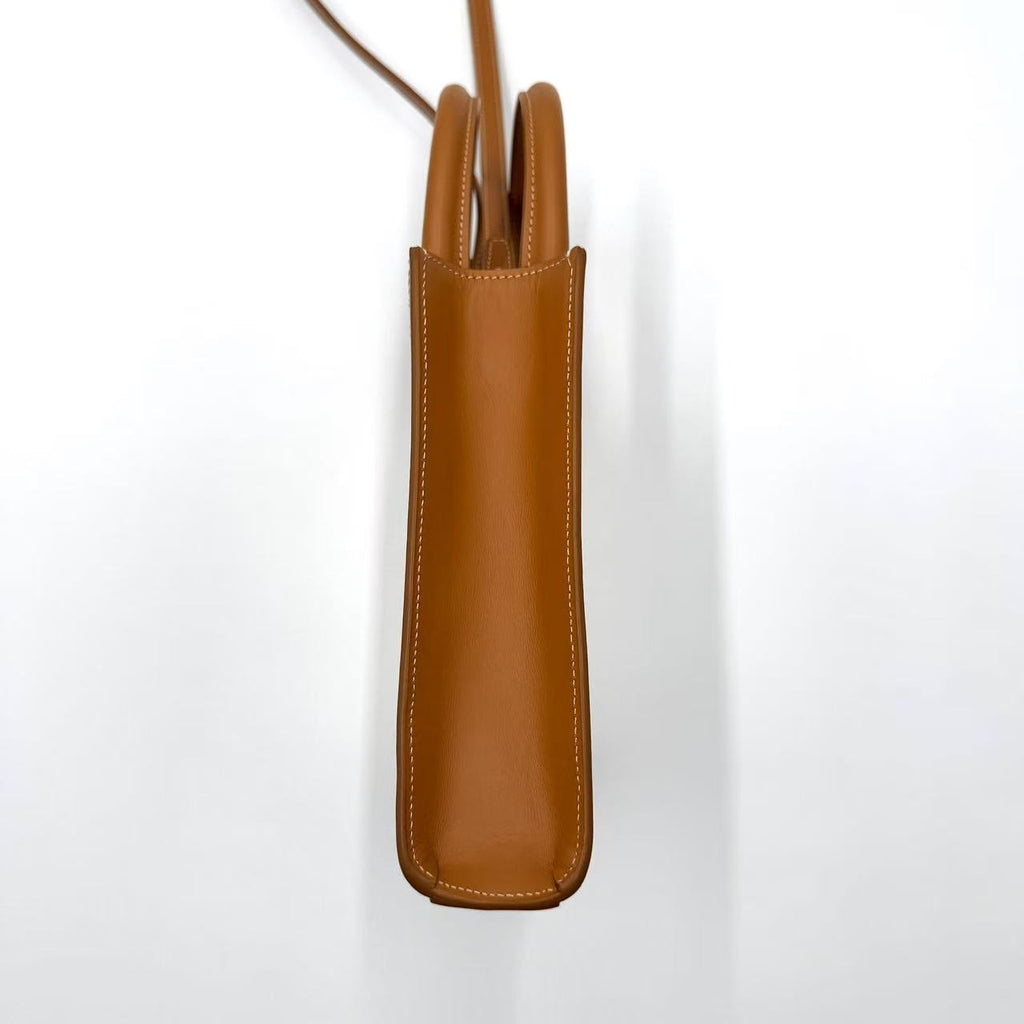 Vertical Cabas Tote Canvas with Leather Mini