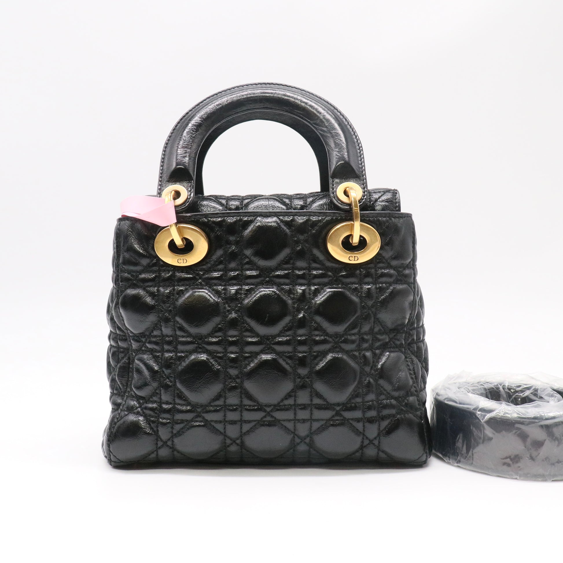 Lady Dior Handbag Cannage Quilt Satin  Twins LDJ5348