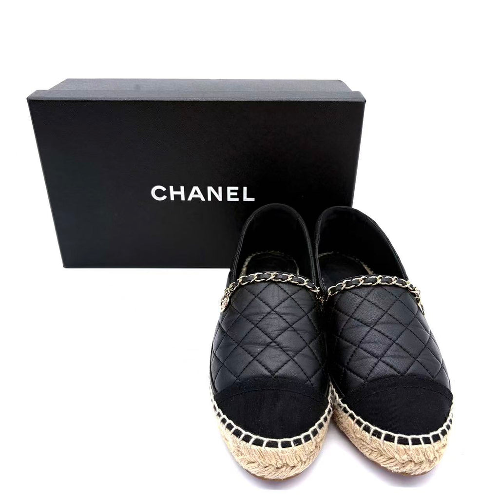 Leather espadrilles Black