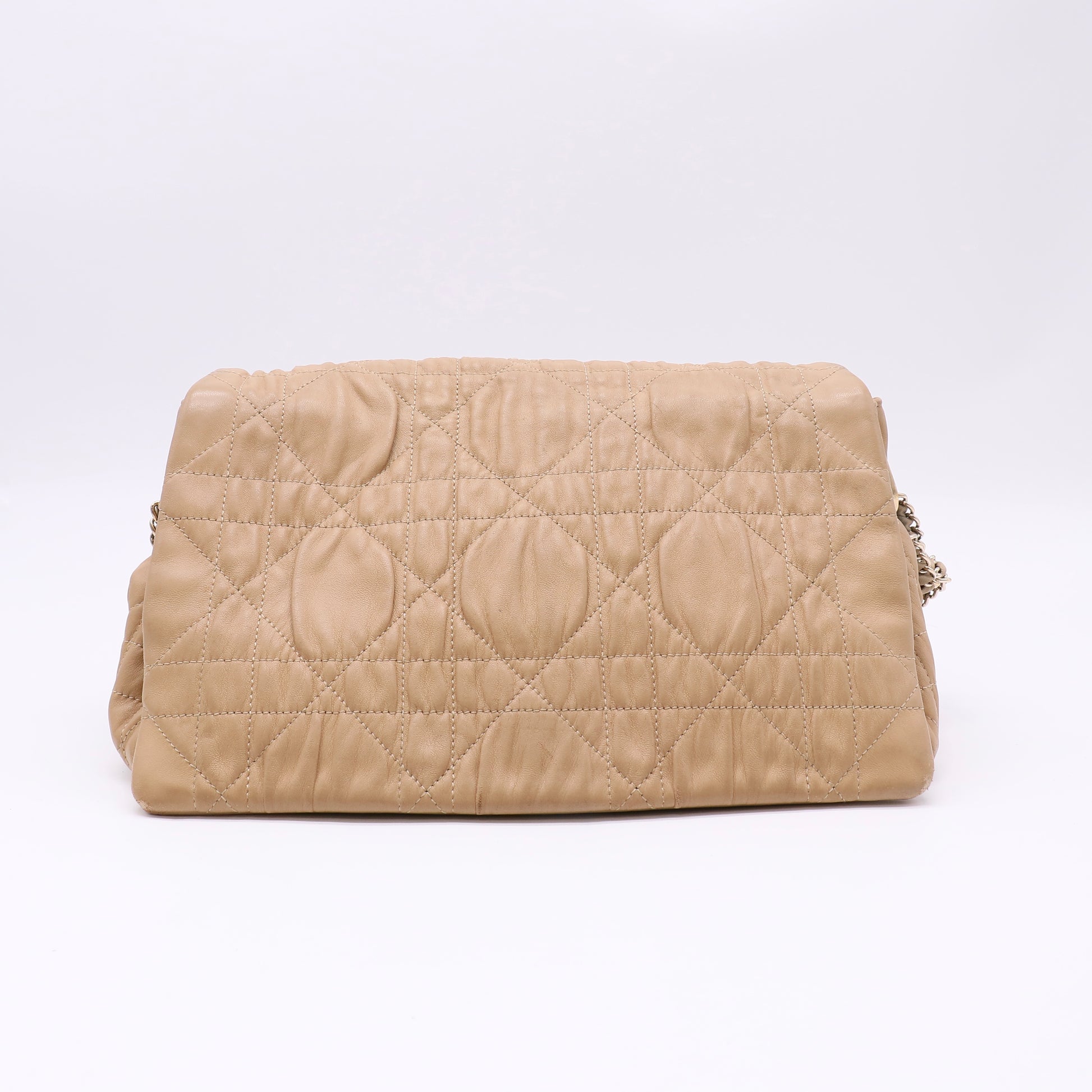 Christian Dior Black Delices Gaufre Cannage Lambskin Medium Flap Bag Twins LDJ5282