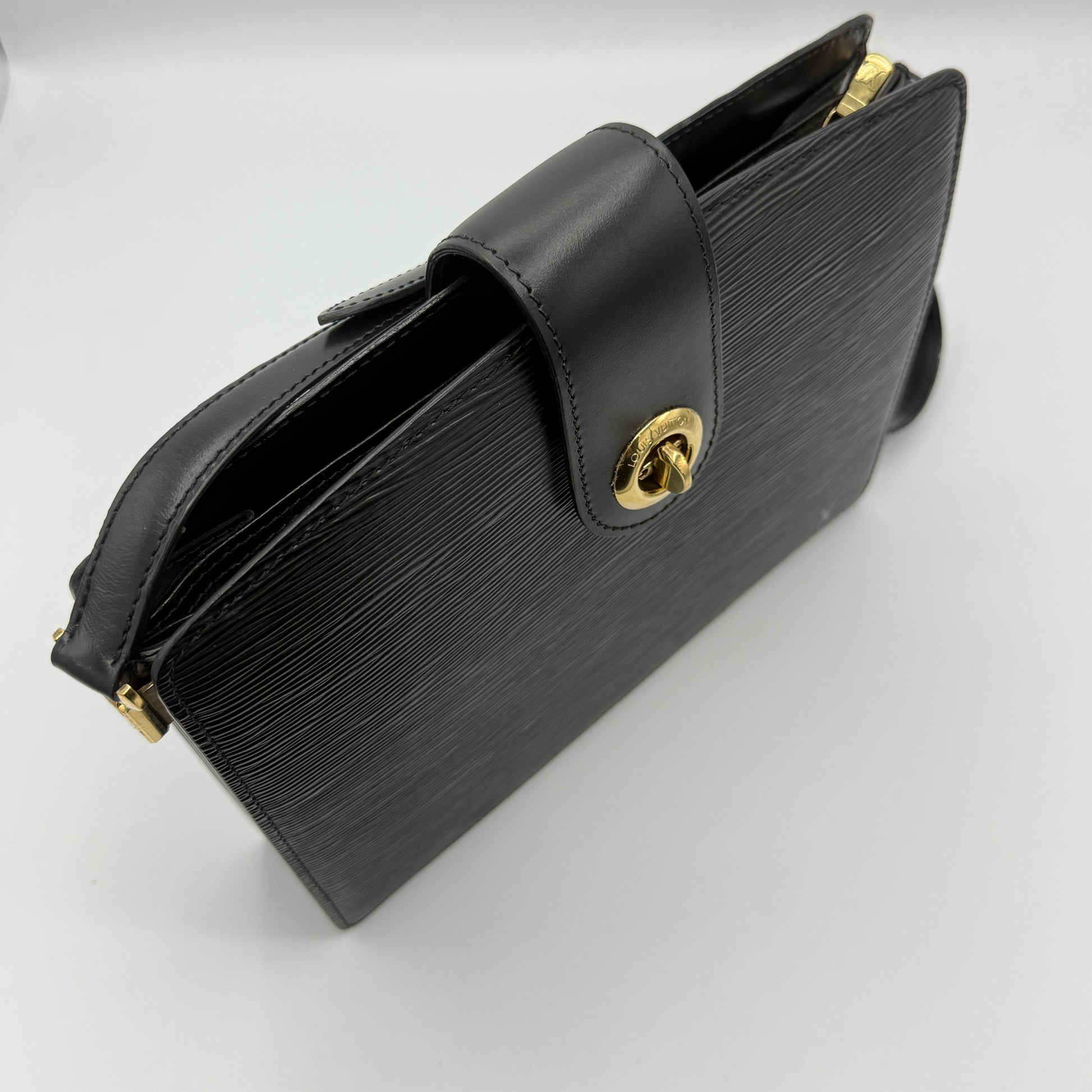 Epi Capuchin Shoulder Bag Black Vintage
