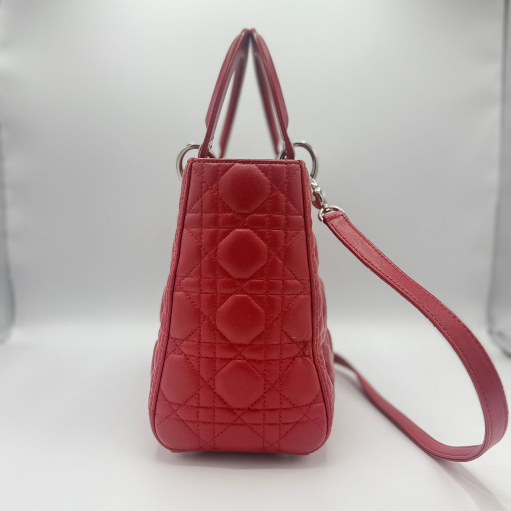 Lady Dior Bag Cannage Quilt Lambskin Medium