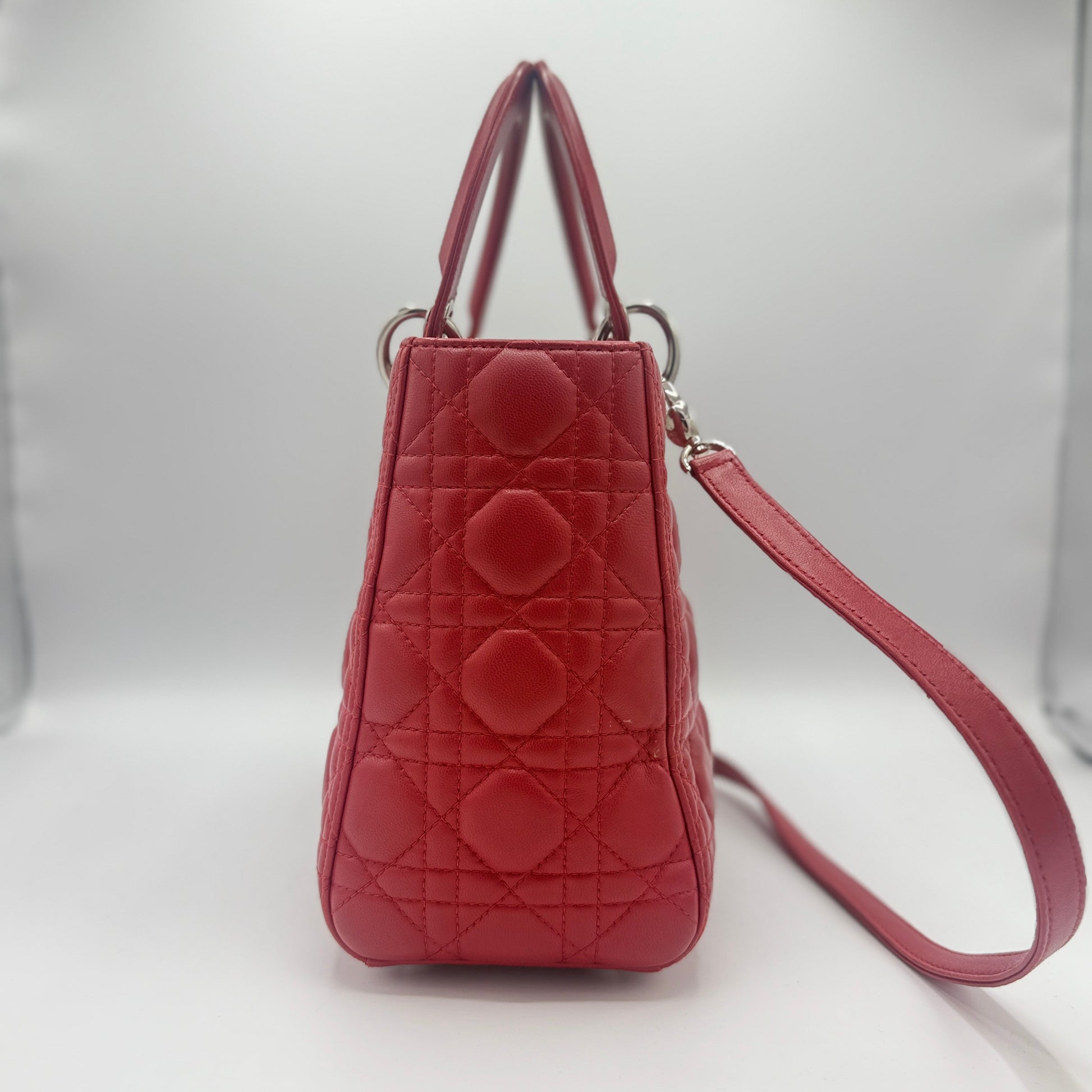 Lady Dior Bag Cannage Quilt Lambskin Medium