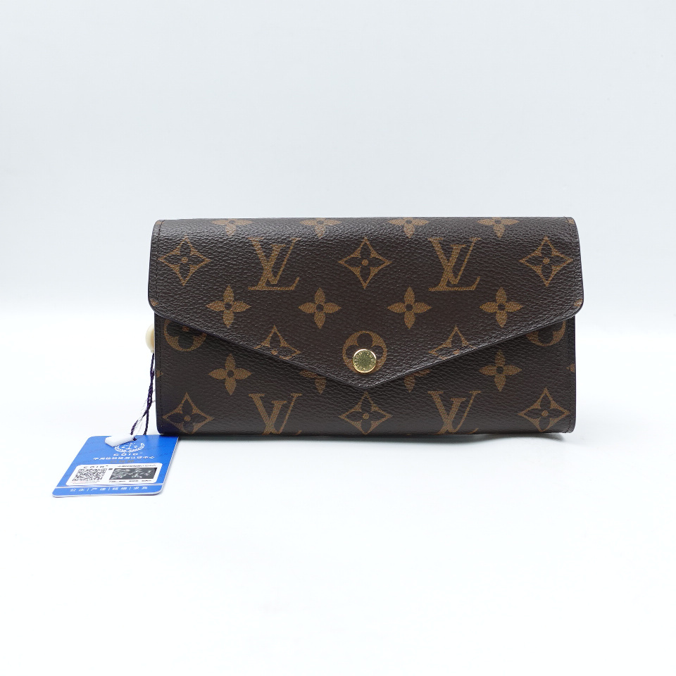 Monogram Sarah Wallet NM Coquelicot