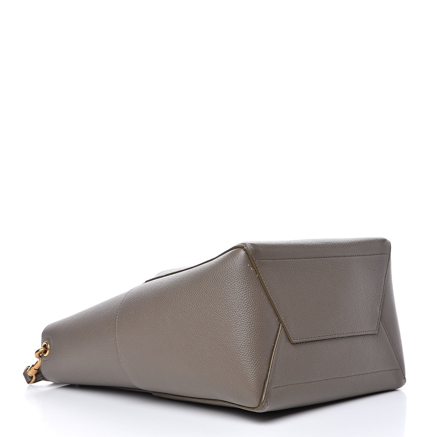 Soft Grained Calfskin Sangle Bucket Bag Taupe twins
