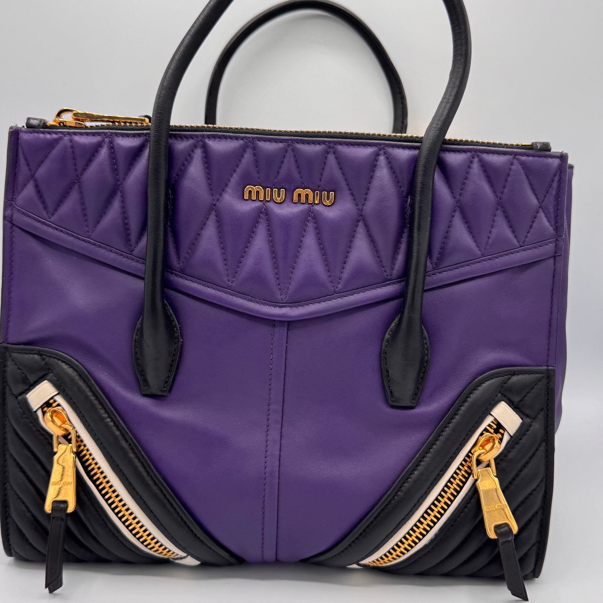 Miu Miu Nappa Biker Satchel