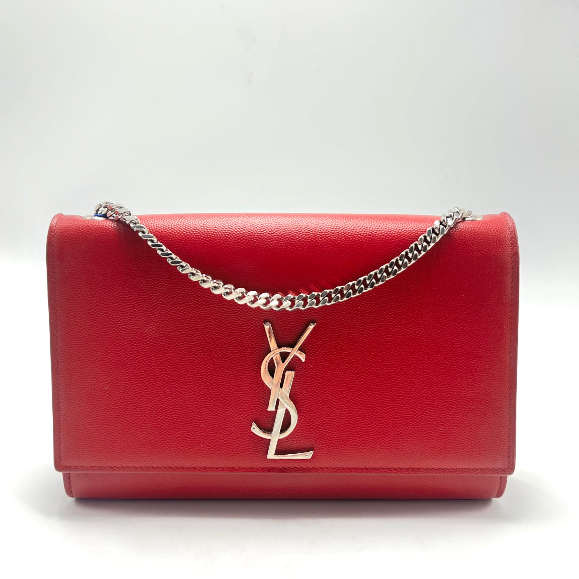 Classic Monogram Crossbody Bag Grainy Leather Medium Twins