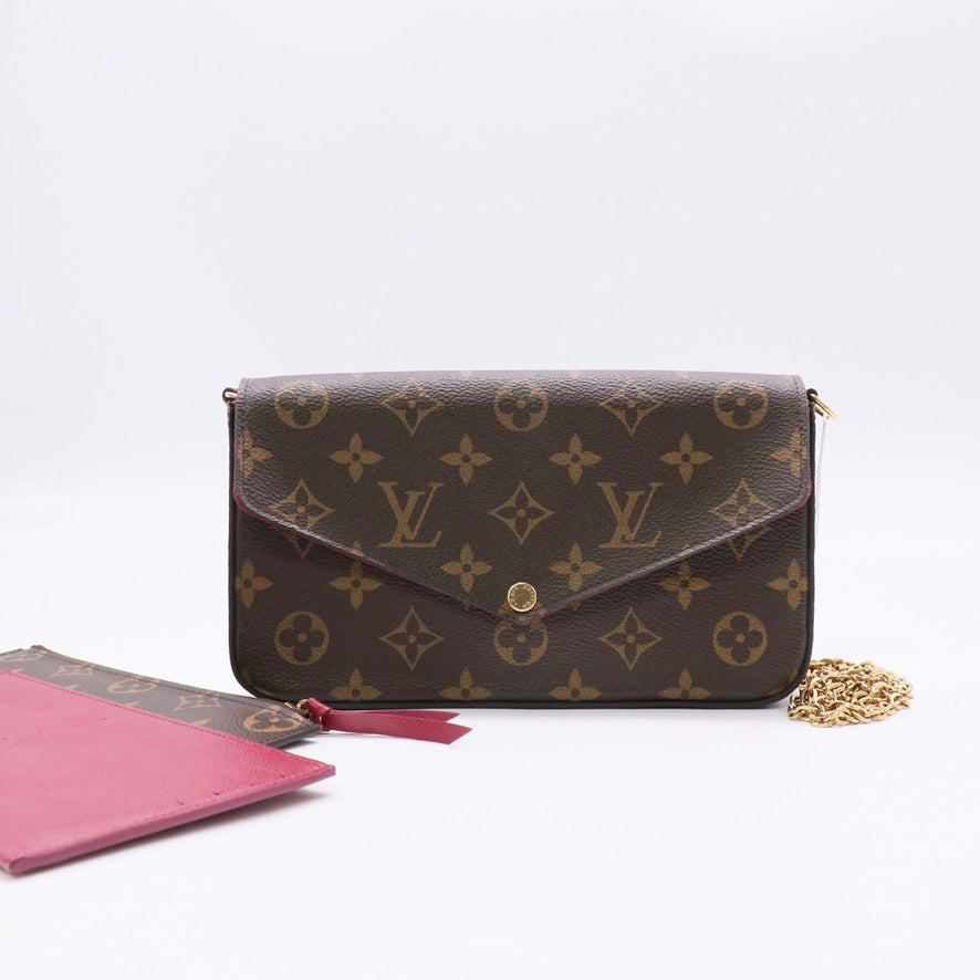 Louis Vuitton Pochette Felicie Monogram Canvas Fuchsia twins LDZ1478